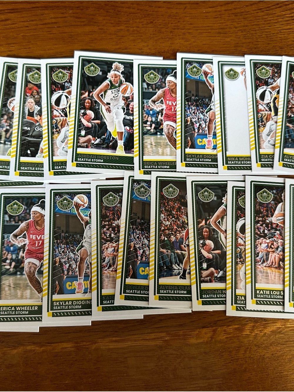 Panini Seattle Storm Basketball Cards - Green, White, Yellow
